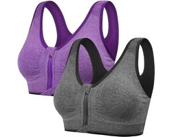 Fitness BH Met Rits - Ondergoed Dames - Sport Kleding-2PCS