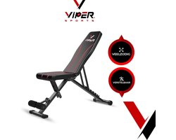 Fitness Halterbank - Fitnessbank - Bench Press Bank - Trainingsbank - Verstelbaar - Inklapbaar - Zwart/Blauw