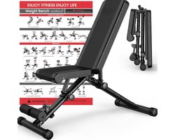 Fitnessbank - Halterbank - Verstelbaar - Fitness Bank - Fitness Bench - Hometrainer