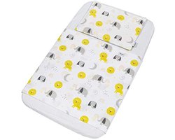 Fitted Sheets for Crib Co Sleeper - 3-Piece Set 90x55 cm - 100% Pure Cotton