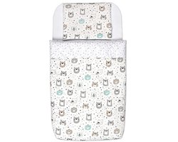 Fitted Sheets for Next2Me Baby Cots 50x83 cm - 4-Delige Katoenen Bedset voor Co-Sleeping Boxen