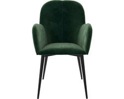 Fitz-Stoel - Groen Fluweel/Zwart