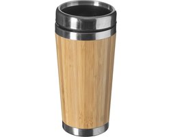 Five®-bamboe thermo mok - koken en tafelen/ thermo beker- 38cl-bamboe kleur