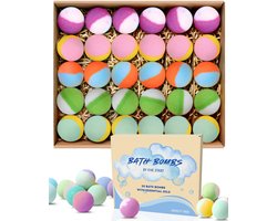 Five Stars® Bruisballen - 30 Stuks - 5 Verschillende Geuren - Voor In Bad - Etherische Oliën - Aromatherapie - Badballen - Badparels - Kind
