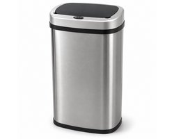 Five Stars® Prullenbak met Sensor - 60 Liter - Afvalbak RVS - Vuilnisbak - Soft Close Deksel - Zilver