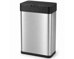 Five Stars® Prullenbak met Sensor - 60 Liter - Afvalbak RVS - Vuilnisbak - Soft Close Deksel - Zilver