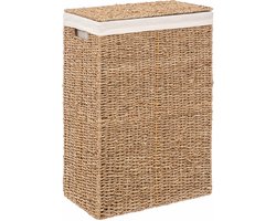 Five Wasmand - riet - met deksel - rechthoekig - 38 x 23 x 55 cm - 40 liter