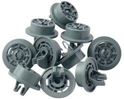 Fixem Geschikt voor Beko / Indesit – Voor 1782020300, 1885900400, 1885900600, 32X4251 - Korfwielen Vaatwasser – Onderkorfwielen - Vaatwasser wiel - 10 Stuks