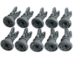 Fixem Korfwielen Geschikt voor Beko & Indesit Vaatwasser 1885800300, 1885800500, C00905863, C00910132 – Bovenkorf - 10 Stuks