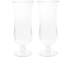 Fjesta© Cocktailglazen Hurricane – Kunststof Glazen – 45cl – Transparant – 2 Stuks
