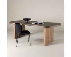 Fjôrd Eettafel Eleonora Organisch Bruin Marmerlook 230cm