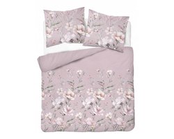 Flanel Dekbedovertrek 140x200cm Bloemen Roze Dik 160g/m²