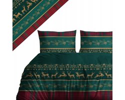 Flanel Dekbedovertrek 220x200 + 2 Kussenslopen Kerst Winter