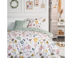 Flanel dekbedovertrek - 240 x 220 - multi flower