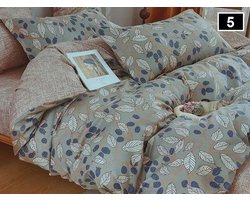 Flanel Dekbedovertrek Set 200x220cm met Hoeslakens - Kleurvast