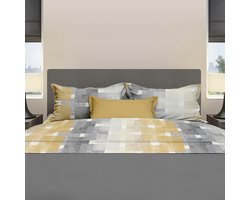 Flanel Lakenset 240x300 2 persoons incl slopen brixen beige/grijs