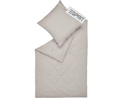 Flanellen Beddengoed Set - Warm Dekbedovertrek - Slaapcomfort Verhogend - Zachte Katoen Flanel - 155x220cm - Grijs