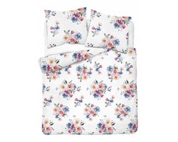 Flanellen Dekbedovertrek 140x200cm Bloemen Dik 160g/m²