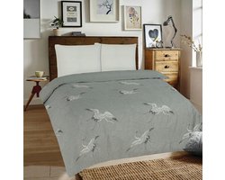 Flanellen Dekbedovertrek 140x200cm met Kraanvogelmotief - Zacht & Warm