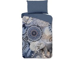 Flanellen Dekbedovertrek - 140x220cm - Tweepersoons - Inclusief Kussenslopen - 100% Flanel Katoen - Ice Blauw