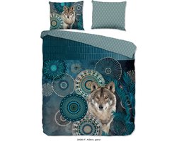 Flanellen Dekbedovertrek - 140x220cm - Tweepersoons - Inclusief Kussenslopen - 100% Flanel Katoen - Petrol