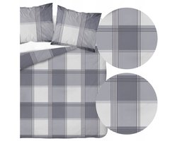 Flanellen Dekbedovertrek 160x200cm - Warm & Zacht Katoen - Laura Ruit