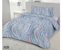 Flanellen Dekbedovertrek 200x220 - Kleurrijke Strepen & Vlekken