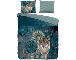 Flanellen Dekbedovertrek - 200x220cm - Tweepersoons - Inclusief Kussenslopen - 100% Zacht Katoen Flanel - Petrol