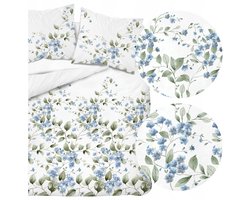 Flanellen Dekbedovertrek 220x200cm - Laura Bloemen - Warm & Zacht