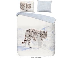 Flanellen Dekbedovertrek - 240x220cm - Tweepersoons - Lits Jumeaux - Inclusief Kussenslopen - 100% Flanel Katoen - Ecru