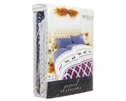 Flanellen Dekbedovertrek Kerst Rendieren Blauw 200x220cm