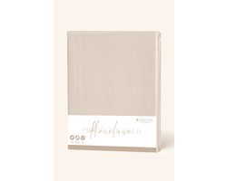 Flanellen Hoeslaken Katoen 140x200cm Licht Beige - Zonder Elastiek