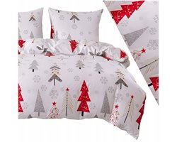 Flanellen Kerst Dekbedovertrek 220x200cm - Zacht & Warm - 3 Delig