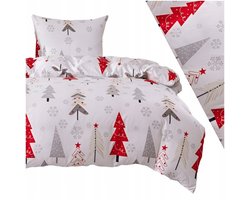 Flanellen Kerst Dekbedovertrek Set 140x200cm - Zacht & Warm