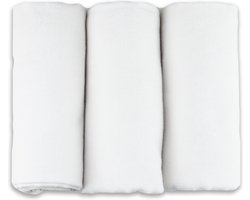 Flanellen Luiers -  3 Pack - 80cm x 80cm - Wit - FENSILO
