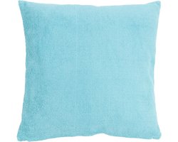 Flannel Turquoise Kussen | 45 X 45 | Sierkussen Voor Woonkamer Of Slaapkamer
