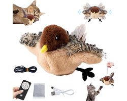 Flapping Bird - Interactief Speelgoed voor Binnenkatten - Chirpende Catnip Toy - Oplaadbaar - Aanraakgevoelig met Afstandsbediening