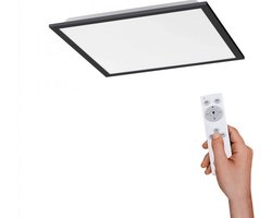 Flat Plafondlamp vierkant zwart 44,5x44,5cm CCT - Modern - Paul Neuhaus - 2 jaar garantie