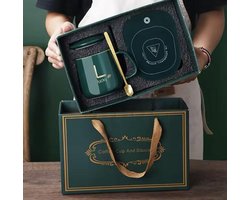 Flavers - mug warmer - warmhoudplaat - mug warmer groen - cup warmer - verwarmde onderzetter - mok warmer - Verwarmde Mok - cup warmer usb - koffie warmer - warmhouders - mug warmer set - kopje, mugwarmer en lepel - gift set
