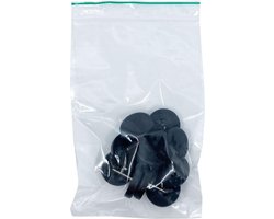 FLE - Glijder zwart rond Ø 2,5 cm en hoogte 0,5 cm van massief kunststof - 8 stuks