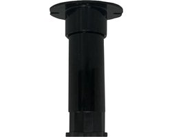 FLE - Kunststof verstelbare meubelpoot zwart rond ø 3 cm en hoogte 10 cm