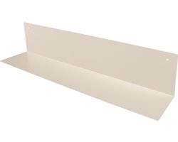 FLE - Massief stalen gevouwen plank mat wit 80x15x15cm