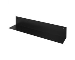 FLE - Massief stalen gevouwen plank zwart 80x15x15cm