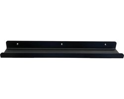 FLE - Massief stalen wandplank zwart rechthoek 50 bij 8,5 cm en hoogte 4 cm