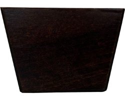 FLE - Meubelpoot bruin vierkant 7 bij 4,5 cm en hoogte 5 cm van massief hout