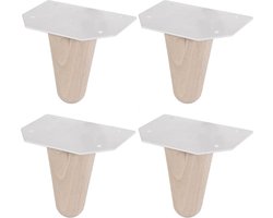 FLE - Meubelpoot conisch Ø 3 cm en hoogte 10 cm van massief hout - 4 stuks