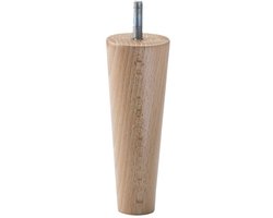 FLE - Meubelpoot conisch Ø 5 cm / 3,5 cm en hoogte 15 cm van massief hout (M8)