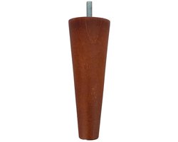 FLE - Meubelpoot kersen conisch Ø 6 cm / 3 cm en hoogte 16 cm van massief hout (M8)