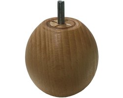 FLE - Meubelpoot rond Ø 10 cm en hoogte 10 cm van massief hout (M10)