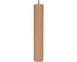 FLE - Meubelpoot rond Ø 4 cm en hoogte 26 cm van massief hout (M8)